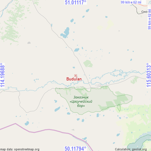 Budulan on map