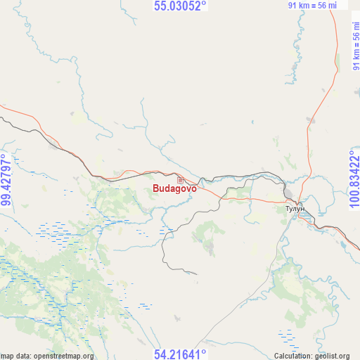 Budagovo on map