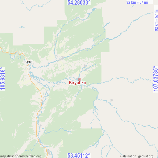 Biryul’ka on map