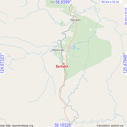 Berkakit on map