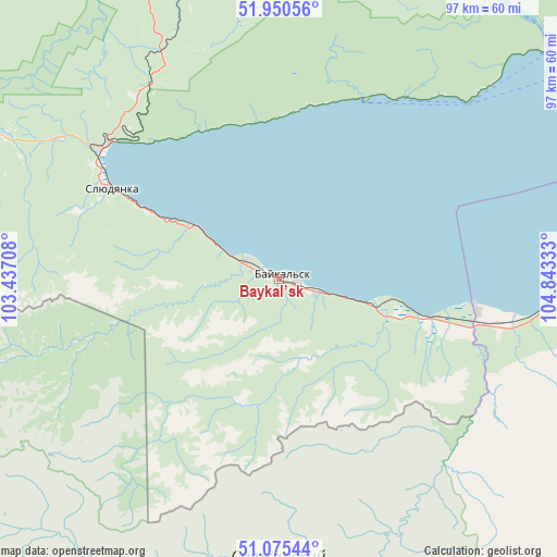 Baykal’sk on map