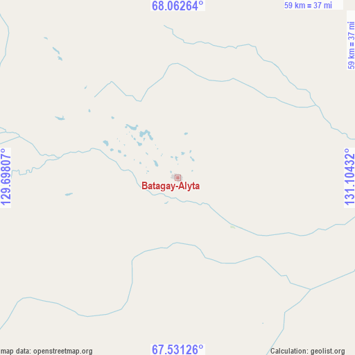 Batagay-Alyta on map