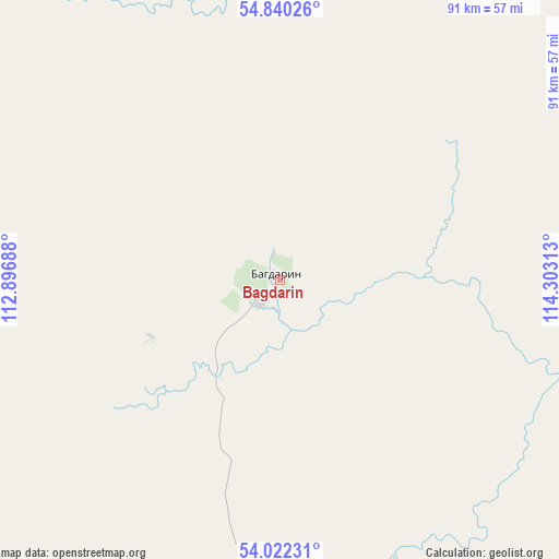 Bagdarin on map