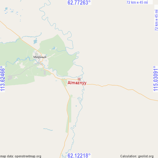 Almaznyy on map