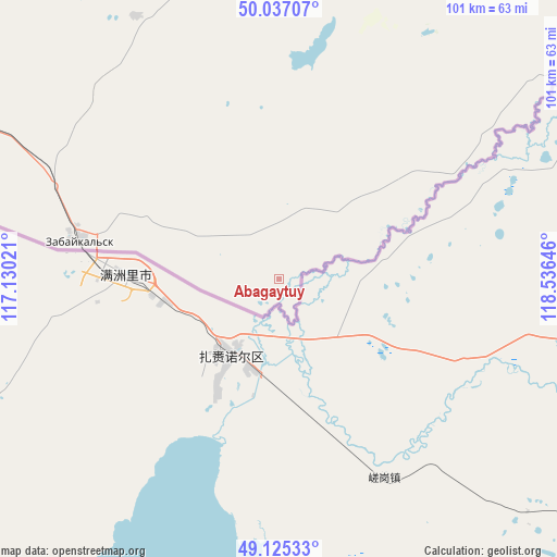 Abagaytuy on map