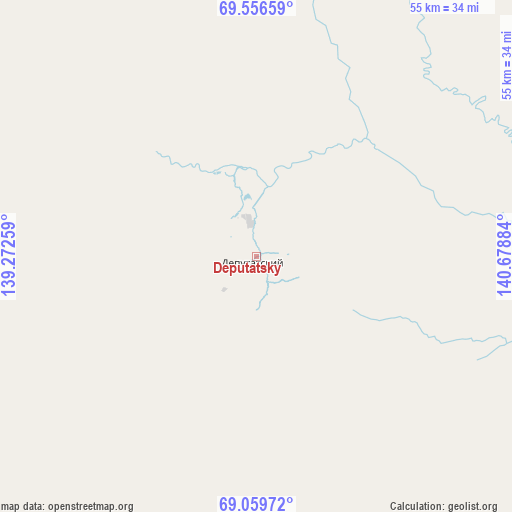 Deputatsky on map