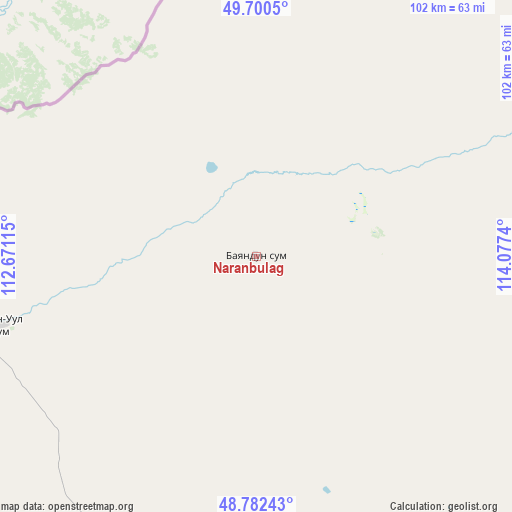 Naranbulag on map