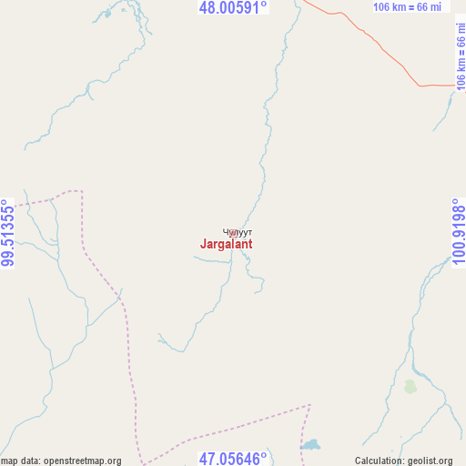 Jargalant on map