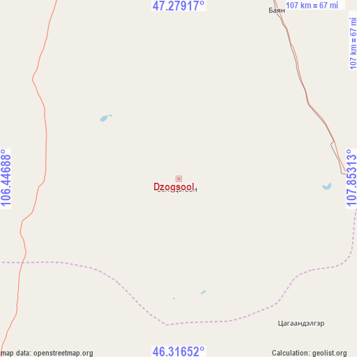Dzogsool on map