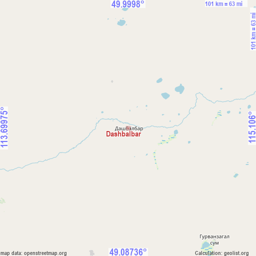 Dashbalbar on map