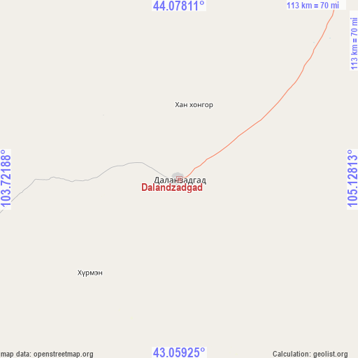 Dalandzadgad on map