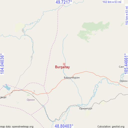 Burgaltay on map