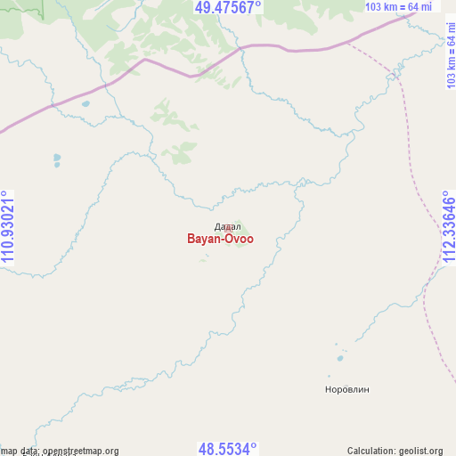 Bayan-Ovoo on map