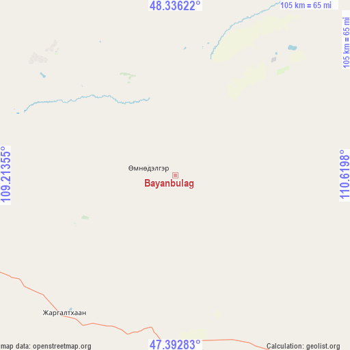 Bayanbulag on map