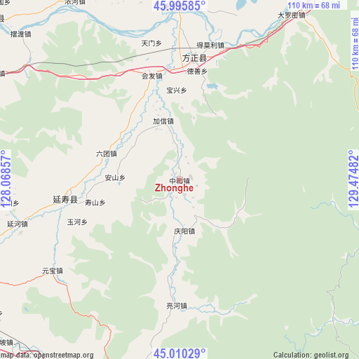 Zhonghe on map