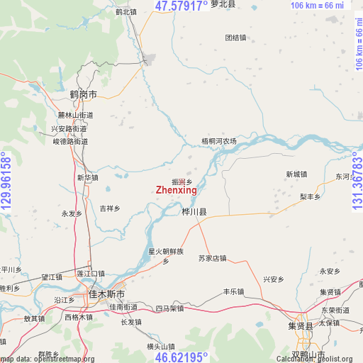 Zhenxing on map