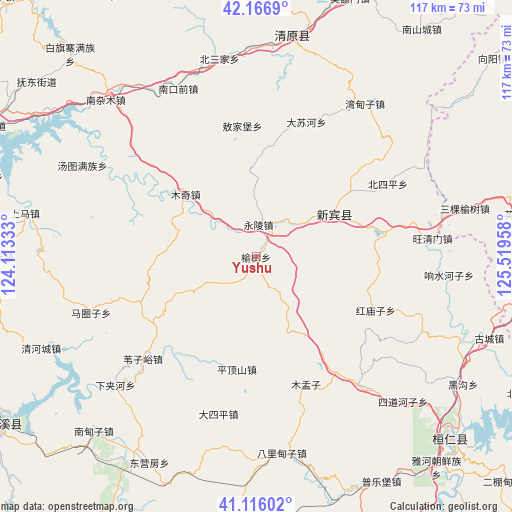 Yushu on map