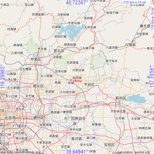 Yukou on map