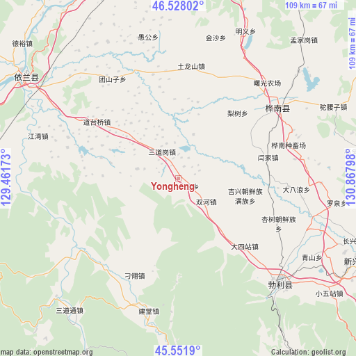 Yongheng on map