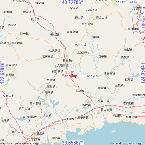 Yangjiapu on map