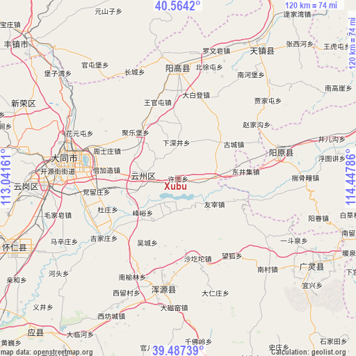 Xubu on map