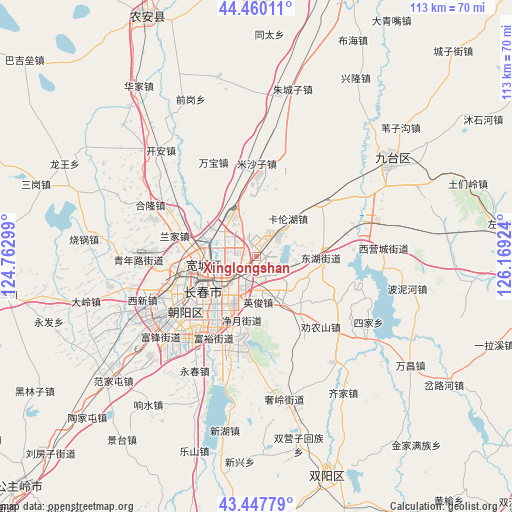 Xinglongshan on map