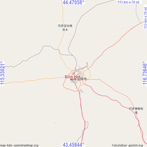 Xilin Hot on map