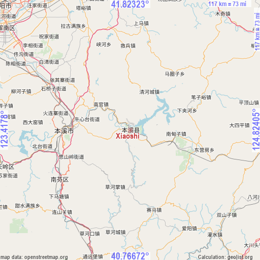 Xiaoshi on map