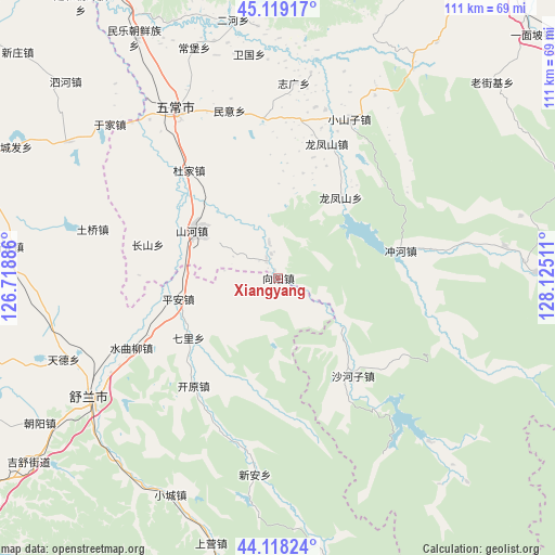 Xiangyang on map