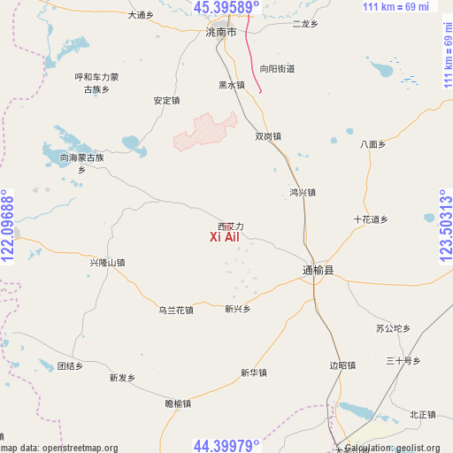 Xi Ail on map