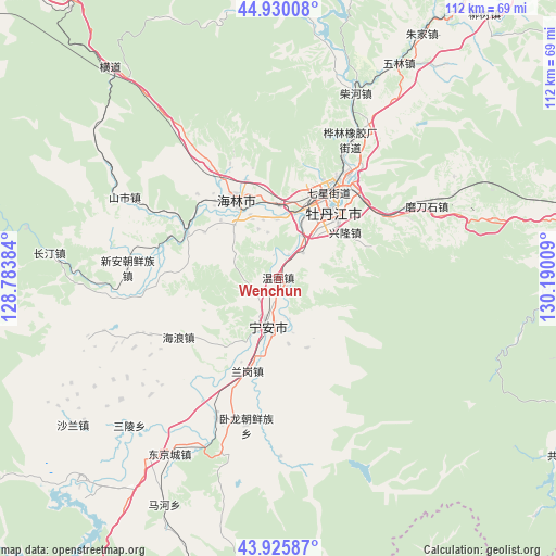 Wenchun on map