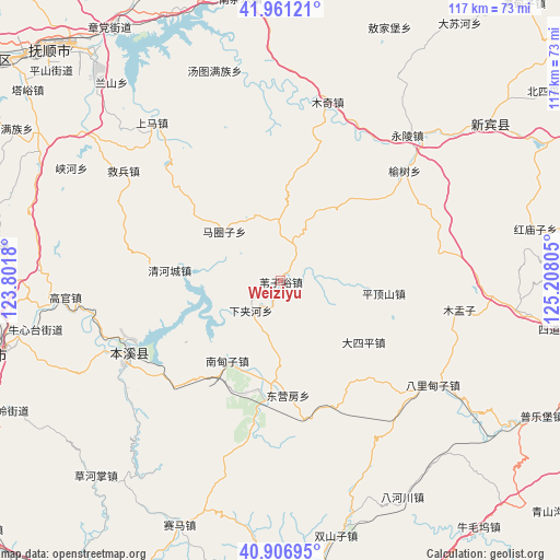 Weiziyu on map