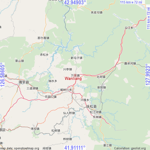 Wanliang on map