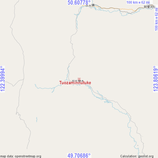 Tuozaminnutuke on map