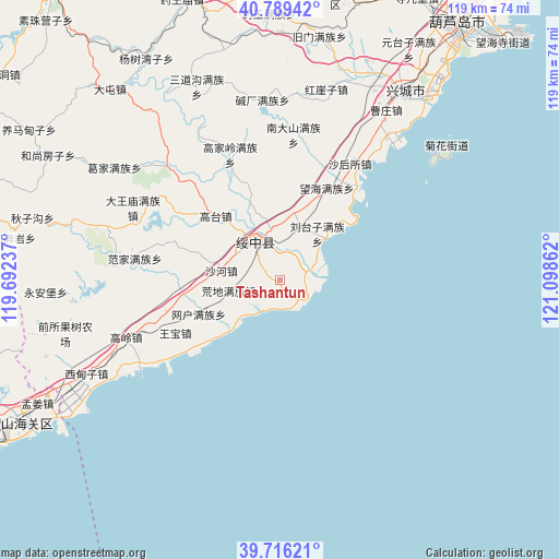 Tashantun on map