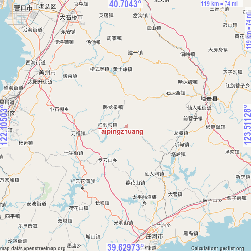 Taipingzhuang on map