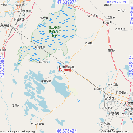 Taikang on map