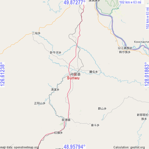 Sunwu on map