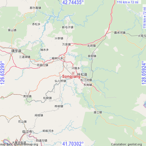 Songjiang on map