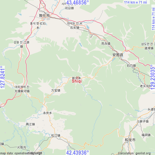 Shiqi on map