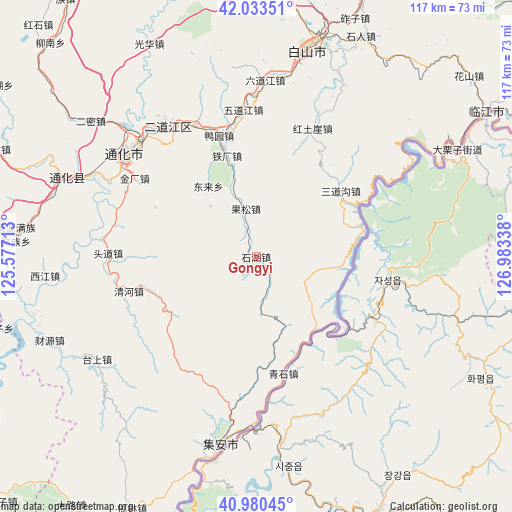 Gongyi on map