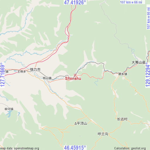 Shenshu on map