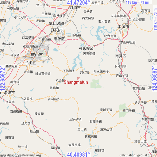 Shangmatun on map