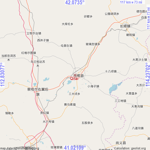 Qitai on map