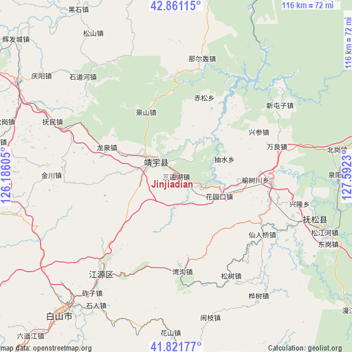 Jinjiadian on map