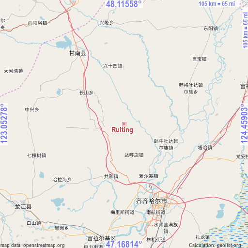 Ruiting on map