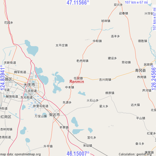 Renmin on map