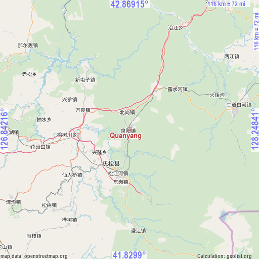 Quanyang on map
