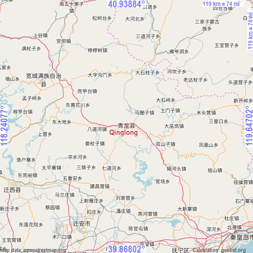 Qinglong on map