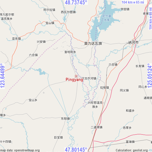 Pingyang on map